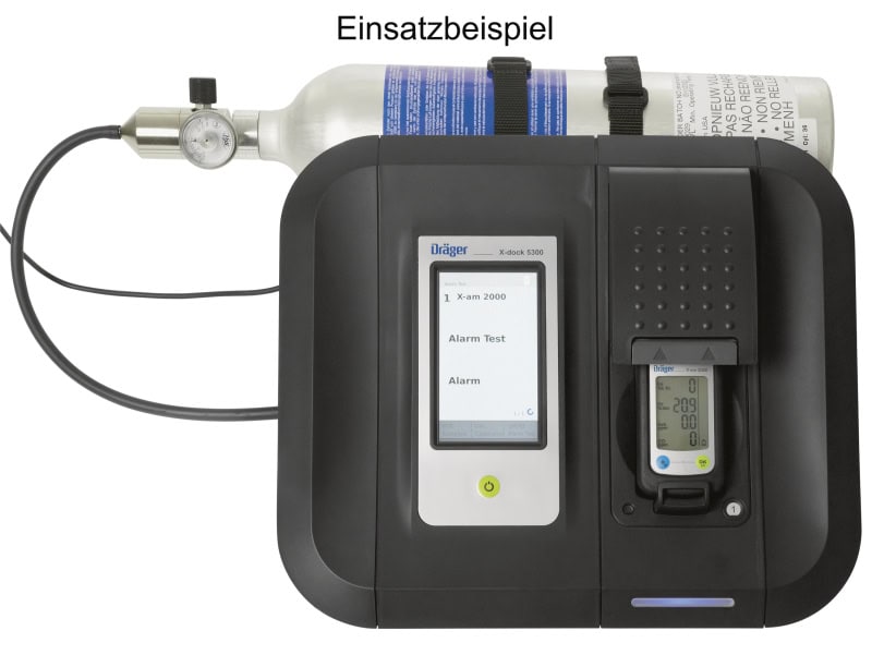 Preview: Dräger® X-Dock® X-am® 5300 Test Station & Kalibrier Station 8321880, Passend für X-am® 2500 / 2800 / 5000 / 5600 / 5800 / 125 Serie, Für Begasungstest, Justierung & Kalibrierung
