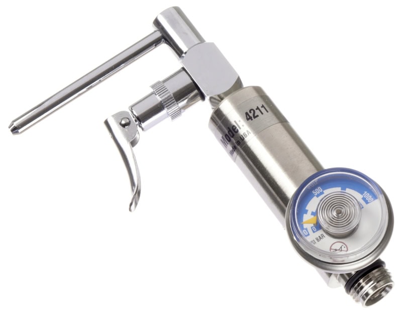 Preview: Dräger® Regulierungsventil Trigger 4211, Edelstahl, 6810693, Manuelles Ventil, 0,5 Liter/Min., Geeignet auch für reaktive Gase, Für Gaswarngeräte mit/ohne interne Pumpe