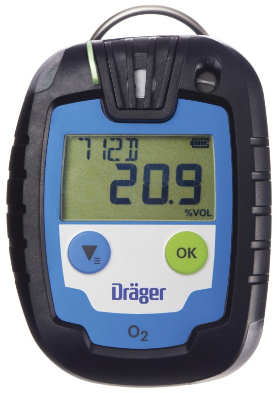 Preview: Dräger® Pac® 6000 Eingasmessgerät 8326322, Sensor: O2, IP 68 Staub & Wasserdicht, Mobiles Gaswarngerät für Sauerstoff (O2)