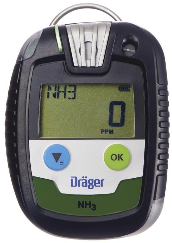 Preview: Dräger® Pac® 8000 Eingasmessgerät 8326354, Sensor: NH3, IP 68 Staub & Wasserdicht, Mobiles Gaswarngerät für Ammoniak (NH3)