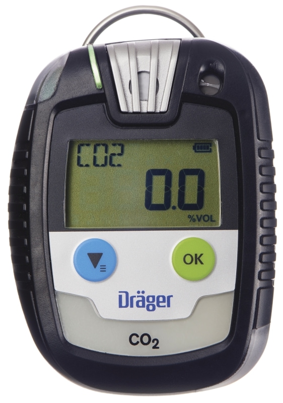 Preview: Dräger® Pac® 8000 Eingasmessgerät 8326351, Sensor: CO2, IP 68 Staub & Wasserdicht, Mobiles Gaswarngerät für Kohlenstoffdioxid (CO2)