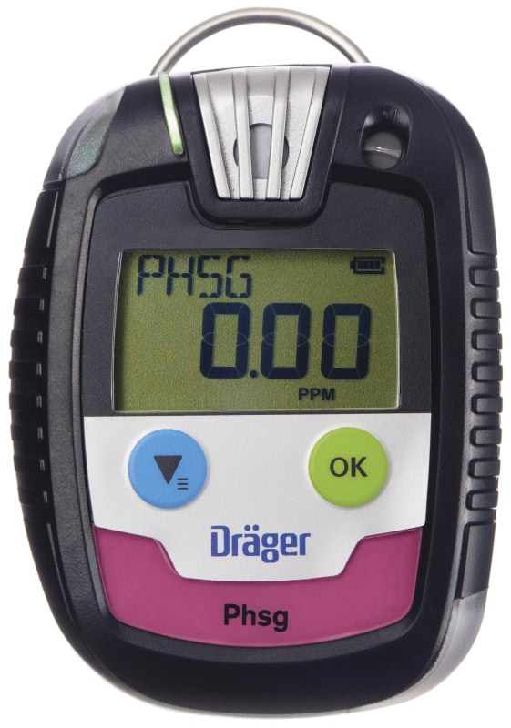 Preview: Dräger® Pac® 8000 Eingasmessgerät 8326360, Sensor: COCl2, IP 68 Staub & Wasserdicht, Mobiles Gaswarngerät für Phosgen (COCl2)