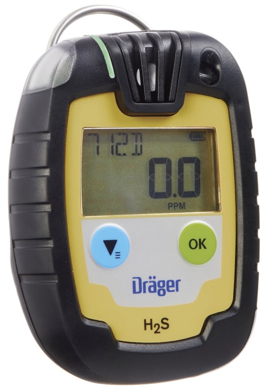 Preview: Dräger® Pac® 6000 Eingasmessgerät 8326320, Sensor: H2S, IP 68 Staub & Wasserdicht, Mobiles Gaswarngerät für Schwefelwasserstoff (H2S)