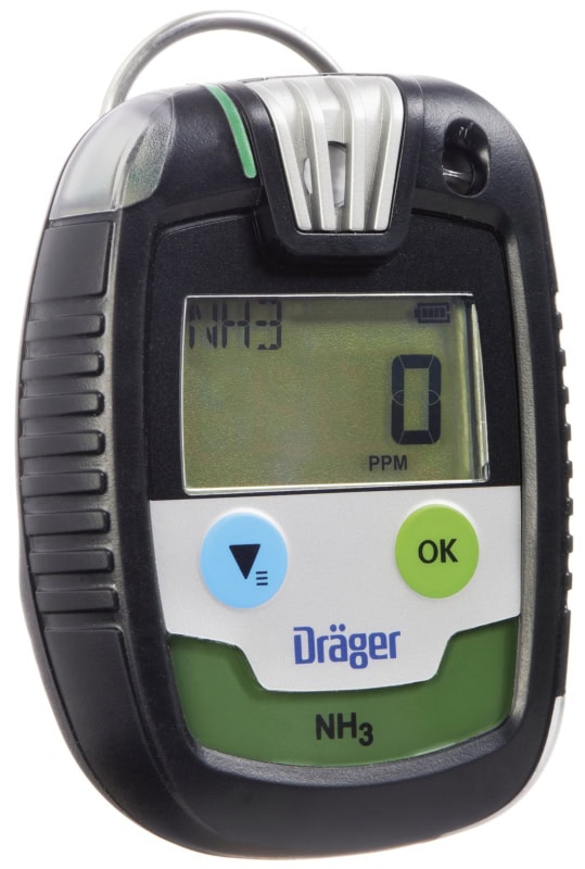 Preview: Dräger® Pac® 8000 Eingasmessgerät 8326354, Sensor: NH3, IP 68 Staub & Wasserdicht, Mobiles Gaswarngerät für Ammoniak (NH3)