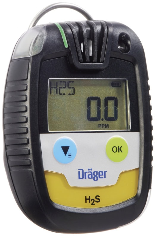 Preview: Dräger® Pac® 6500 Eingasmessgerät 8326330, Sensor: H2S, IP 68 Staub & Wasserdicht, Mobiles Gaswarngerät für Schwefelwasserstoff (H2S)