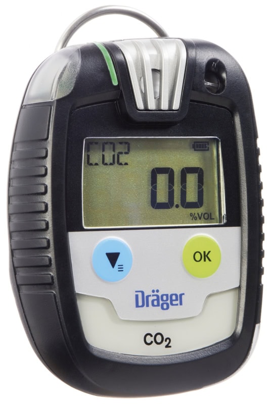 Preview: Dräger® Pac® 8000 Eingasmessgerät 8326351, Sensor: CO2, IP 68 Staub & Wasserdicht, Mobiles Gaswarngerät für Kohlenstoffdioxid (CO2)