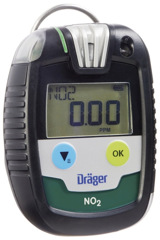 Preview: Dräger® Pac® 8000 Eingasmessgerät 8326358, Sensor: NO2, IP 68 Staub & Wasserdicht, Mobiles Gaswarngerät für Stickstoffdioxid (NO2)