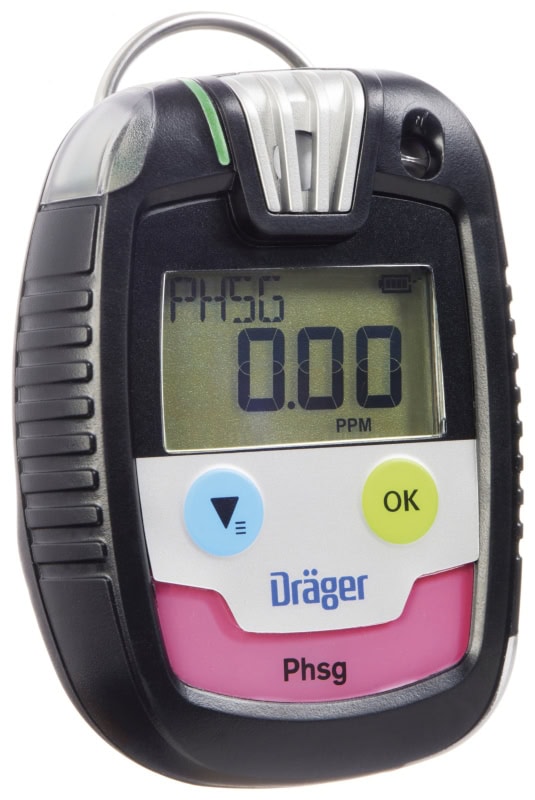 Preview: Dräger® Pac® 8000 Eingasmessgerät 8326360, Sensor: COCl2, IP 68 Staub & Wasserdicht, Mobiles Gaswarngerät für Phosgen (COCl2)