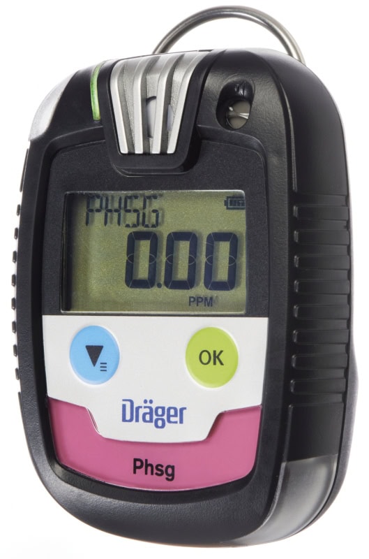 Preview: Dräger® Pac® 8000 Eingasmessgerät 8326360, Sensor: COCl2, IP 68 Staub & Wasserdicht, Mobiles Gaswarngerät für Phosgen (COCl2)