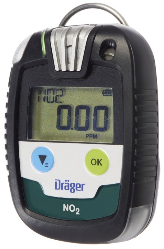 Preview: Dräger® Pac® 8000 Eingasmessgerät 8326358, Sensor: NO2, IP 68 Staub & Wasserdicht, Mobiles Gaswarngerät für Stickstoffdioxid (NO2)