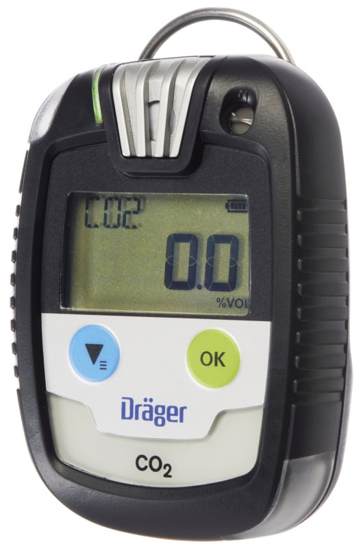 Preview: Dräger® Pac® 8000 Eingasmessgerät 8326351, Sensor: CO2, IP 68 Staub & Wasserdicht, Mobiles Gaswarngerät für Kohlenstoffdioxid (CO2)