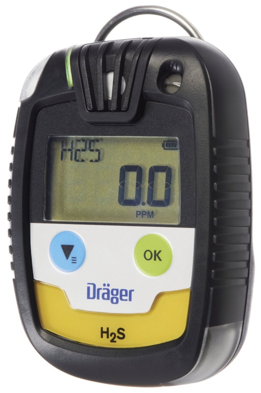 Preview: Dräger® Pac® 6500 Eingasmessgerät 8326330, Sensor: H2S, IP 68 Staub & Wasserdicht, Mobiles Gaswarngerät für Schwefelwasserstoff (H2S)