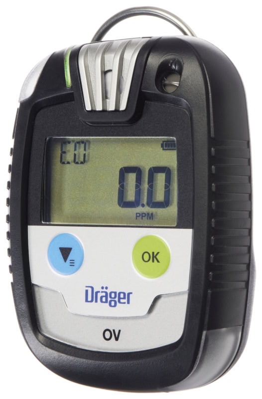 Preview: Dräger® Pac® 8000 Eingasmessgerät 8326356, Sensor: OV, IP 68 Staub & Wasserdicht, Mobiles Gaswarngerät für Organische Gase & Dämpfe