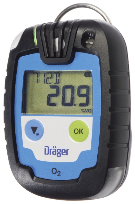 Preview: Dräger® Pac® 6000 Eingasmessgerät 8326322, Sensor: O2, IP 68 Staub & Wasserdicht, Mobiles Gaswarngerät für Sauerstoff (O2)