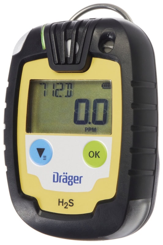 Preview: Dräger® Pac® 6000 Eingasmessgerät 8326320, Sensor: H2S, IP 68 Staub & Wasserdicht, Mobiles Gaswarngerät für Schwefelwasserstoff (H2S)