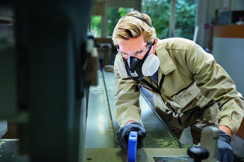 Preview: Dräger® X-plore® 3500 Gasmaske / Halbmaske Handwerker Set R56960, Größe M, P3 R D Partikelfilter, Dräger Flex, Dräger® Bajonett-Klick Filteranschluss