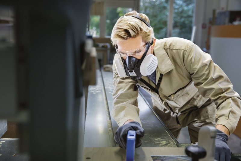 Preview: Dräger® X-plore® 3500 Gasmaske / Halbmaske Handwerker Set 3708068, Größe L, P3 R D Partikelfilter, Dräger Flex, Dräger® Bajonett-Klick Filteranschluss