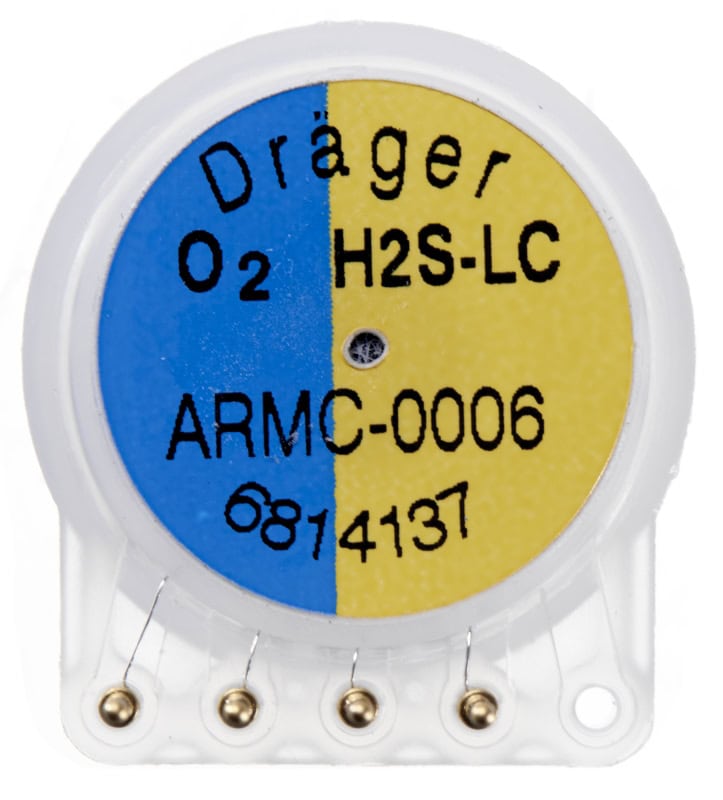 Preview: Dräger® XXS O2/H2S LC Sensor 6814137, Sauerstoff / Schwefelwasserstoff, Geringe Querempfindlichkeit H2S, 0 bis 25 Vol.-% O2 / 0 bis 100 ppm H2S, Elektrochemischer Dual Sensor, Für Dräger® Gasmessgeräte