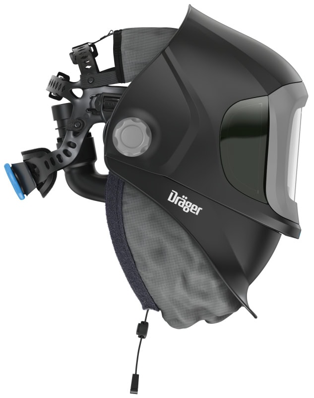 Preview: Dräger® X-plore® 8000 Premium Schweißmaske / Schweißerschutzvisier 3728195, TH3, 4A/3B, Seitenfenster, Hochklapp Funktion, Kopfband + Textilkopfschutz