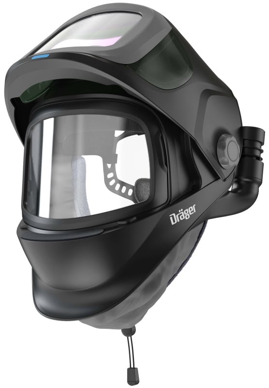 Preview: Dräger® X-plore® 8000 Premium Schweißmaske / Schweißerschutzvisier 3728195, TH3, 4A/3B, Seitenfenster, Hochklapp Funktion, Kopfband + Textilkopfschutz