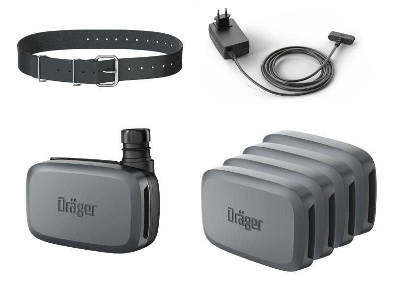 Preview: Dräger® X-plore® 8300 Gebläseeinheit Starter Set Leder 3734402, Universal Edition, Ledergürtel, TH3/TM3, 8 - 11 Stunden Laufzeit, Partikelschutz, Für höchste Anforderungen in Industrie und Gesundheitswesen