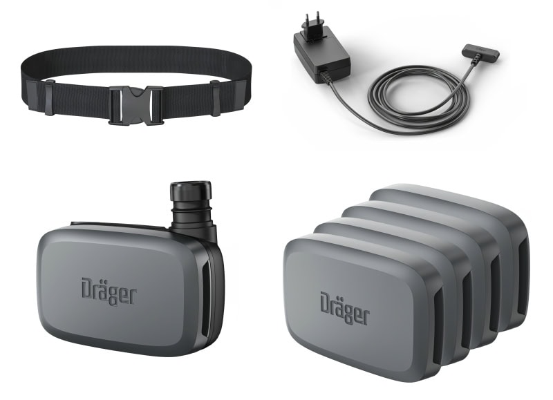 Preview: Dräger® X-plore® 8300 Gebläseeinheit Starter Set Standard 3734400, Universal Edition, Standardgürtel, TH3/TM3, 8 - 11 Stunden Laufzeit, Partikelschutz, Für höchste Anforderungen in Industrie und Gesundheitswesen