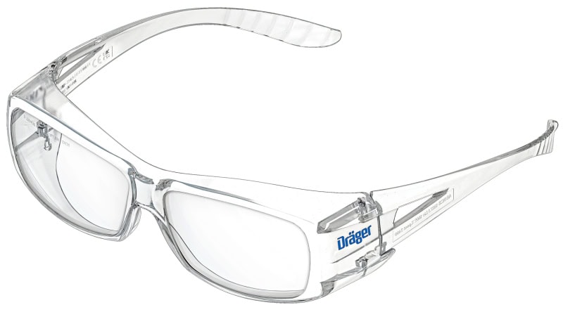 Preview: Dräger® X-pect® 2400 Überbrille 3717410, Klar, Polycarbonat, Anti Beschlag + Anti Kratz Beschichtung & UV Schutz (AS/AC/UV), 2C-1.2 D 1FT KN, Zur Kombination mit Korrekturbrille