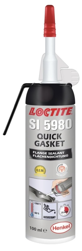 Preview: Henkel™ Loctite® SI 5980 Alkoxy Silikon Kleb- und Dichtstoff, 100 ml Sprühdose, Schwarz, 1K, 2327036, Hohe Temperaturbeständigkeit