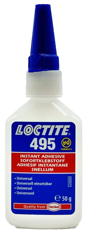 Preview: Henkel™ Loctite® 495 Sofortklebstoff, 50 g, Transparent, 234121, Universell einsetzbar