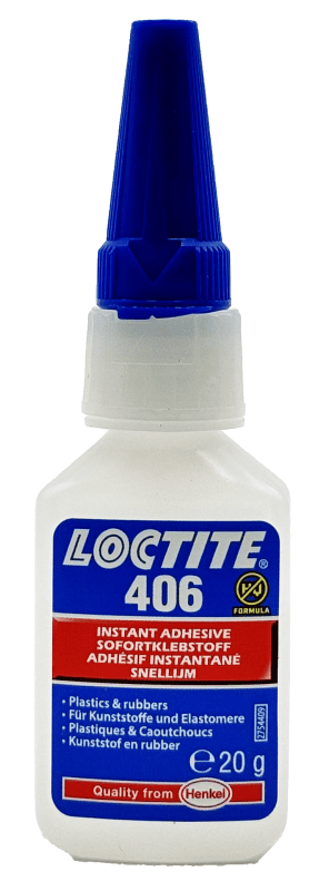 Preview: Henkel™ Loctite® Sofortklebstoff 406, 20 g, Transparent, Für Kunststoff und Gummi