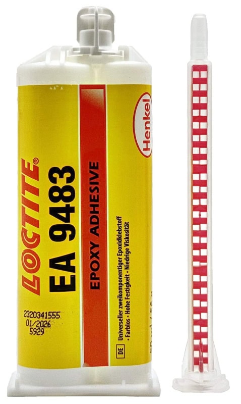 Preview: Henkel™ Loctite® EA 9483 Epoxid Strukturklebstoff, 50 ml, Transparent, 2:1, Fließend, 2K, 2056392, Hochfest und Transparent