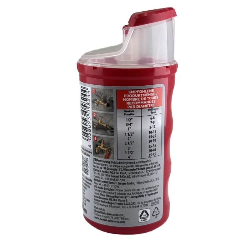 Preview: Henkel™ Loctite® 55 Gewindedichtfaden, 160 m, Hochfest, Weiß, 2957112 Für Gas, Heizung & Trinkwasser geeignet