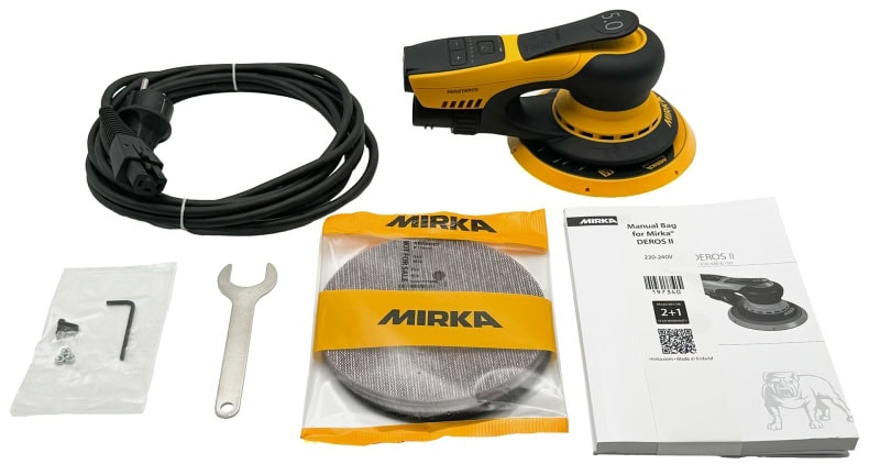 Preview: Mirka® DEROS II 680 Elektro Exzenterschleifer MID6804044, Ø 150 mm, 8 mm Schleifhub, 5/16"-Gewinde, Zentralabsaugung, 240V, 0,54 PS / 400 Watt, Externe Absaugung