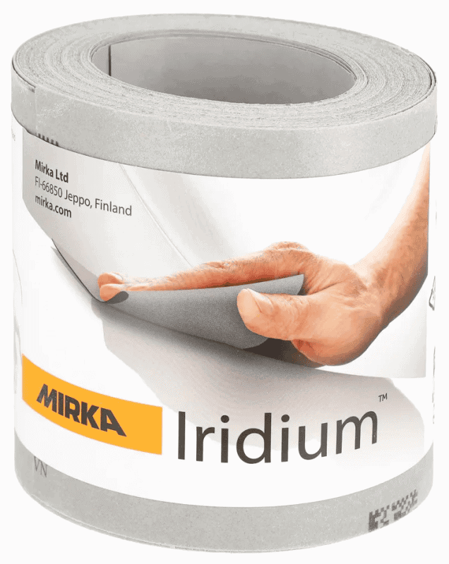 Preview: Mirka® Iridium® HS Schleifrolle 245BY00118, 115 mm x 25 m, P180, Kletthaftend, Mit Keramik- und Aluminiumkorn