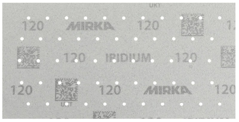 Preview: Mirka® Iridium® 246A605060, 115 mm x 230 mm, P60, Multilochung, Kletthaftend, Schleifstreifen mit Keramik- und Aluminiumkorn