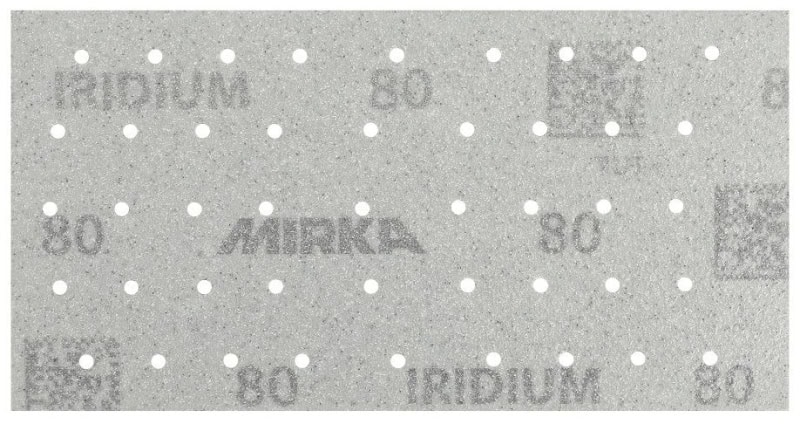 Preview: Mirka® Iridium® 246B105040, 81 mm x 133 mm, P40, Multilochung, Kletthaftend, Schleifstreifen mit Keramik- und Aluminiumkorn