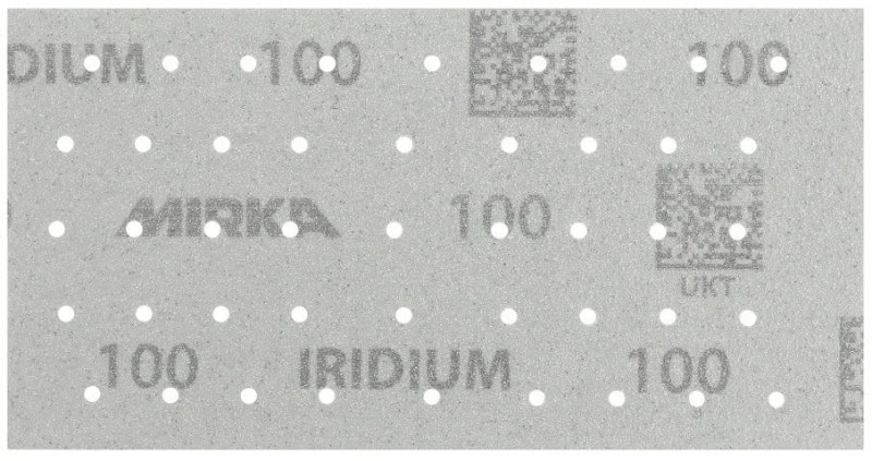 Preview: Mirka® Iridium® 246AP05040, 93 mm x 180 mm, P40, Multilochung, Kletthaftend, Schleifstreifen mit Keramik- und Aluminiumkorn