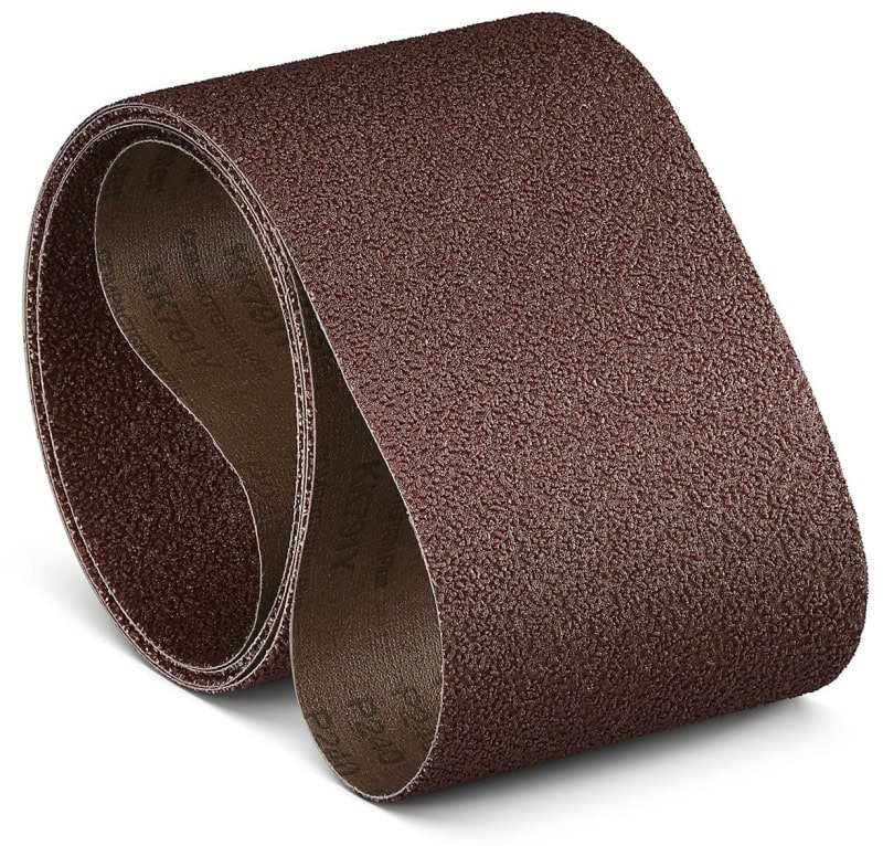 Preview: VSM COMPACTGRAIN PLUS KK791Y 709855, 150 mm x 2500 mm, A, P180, Ausführung (E07), Y-Polyester, Rot-braun, Schmalband mit Aluminium Granulat, Für Edelstahl und Superlegierungen