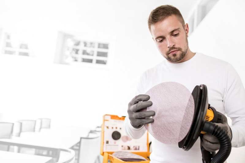 Preview: Mirka® LEROS 950CV + DEXOS Wand & Deckenschliff Starter Kit KIT2553CDMDE, Schleifer: Ø 225 mm, 5 mm Schleifhub, Zentralabsaugung, Für absolute Perfektion mit geringsten Aufwand