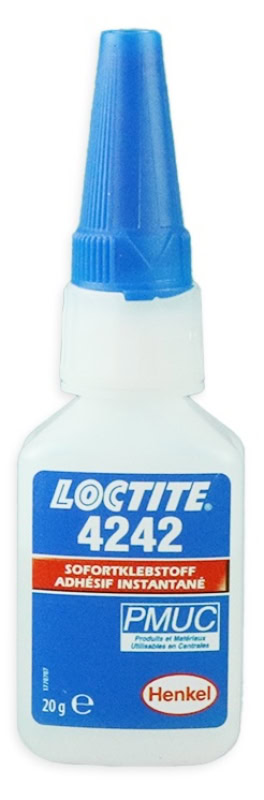 Preview: Henkel™ Loctite® 4242 Sofortklebstoff, 20 g, Transparent, 1769777, Speziell für den Einsatz in der Nuklearindustrie entwickelt