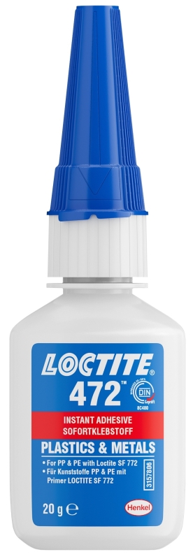 Preview: Henkel™ loctite® 472 Sofortklebstoff, 20 g, 3158021, Für Kunststoff-, Metall- und Mischmaterial-Verbindungen
