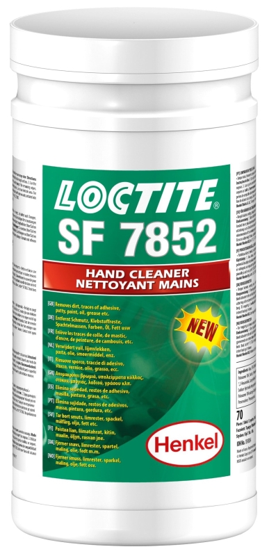 Preview: Henkel™ Loctite® SF 7852 Reinigungstuch, 70 Tücher, Vorbefeuchtetes Vlies, Professionelles Einweg Reinigungstuch