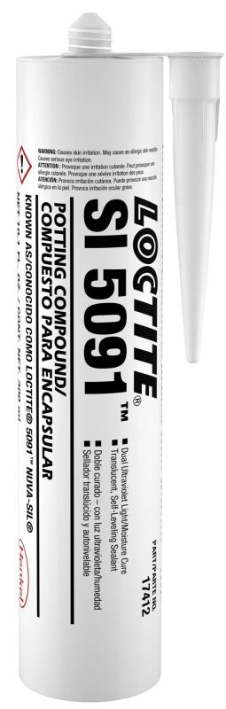 Preview: Henkel™ Loctite® SI 5091 UV Silikon Klebstoff, 300 ml, Transluzent , 2063890 , Ideale Wahl für die elastische Verbindung, Beschichtung und Abdichtung