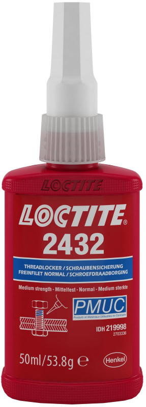 Preview: Henkel™ Loctite® 2432 Schraubensicherung, 50 ml, Blau, Mittel, 219998, Spezialanwendung