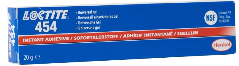 Preview: Henkel™ Loctite® 454 Sofortklebstoff, 20 g, Transparent, 195678, Für schwer verklebbare Werkstoffe