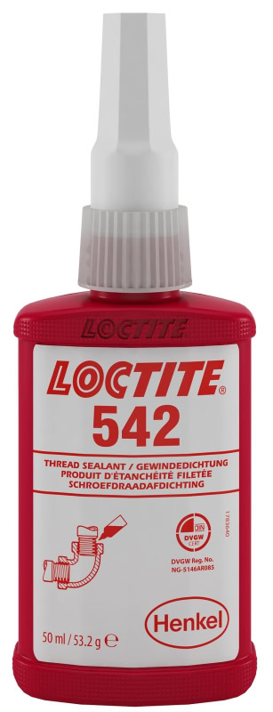 Preview: Henkel™ Loctite® 542 Gewindedichtung, 50 ml, Braun, 234422, Schnell aushärtend