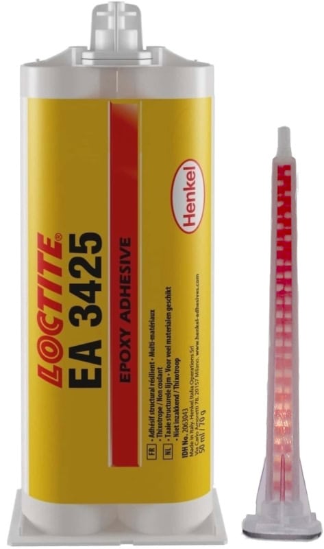 Preview: Henkel™ Loctite® EA 3425 Epoxid Strukturklebstoff, 50 ml, Gelb-Weiß, 1:1, Fest, 2K, 2063041, Für großflächige Anwendungen