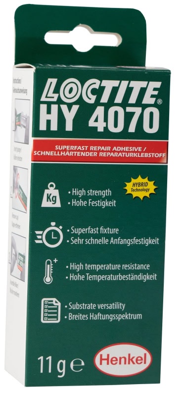 Preview: Henkel™ Loctite® Hybridklebstoff auf Cyanacrylatbasis HY 4070, 11 g, Transparent, Nicht Fließend, 2K, 10:1, 2237457, Für universelle Anwendungen