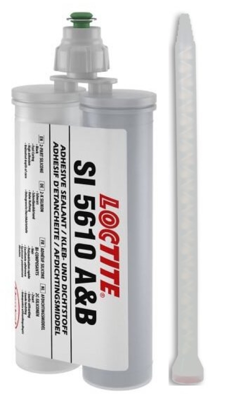 Preview: Henkel™ Loctite® SI 5610 Alkoxy Silikon Kleb- und Dichtstoff, 400 ml, Schwarz, Fließend, 2K, 2056417, Sehr schnell aushärtend