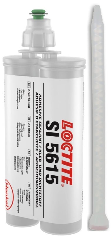 Preview: Henkel™ Loctite® SI 5615 Alkoxy Silikon Kleb- Dichtstoff, 400 ml, Schwarz, Fließend,  2:1, 2K, 2056422, Schnell Aushärtend